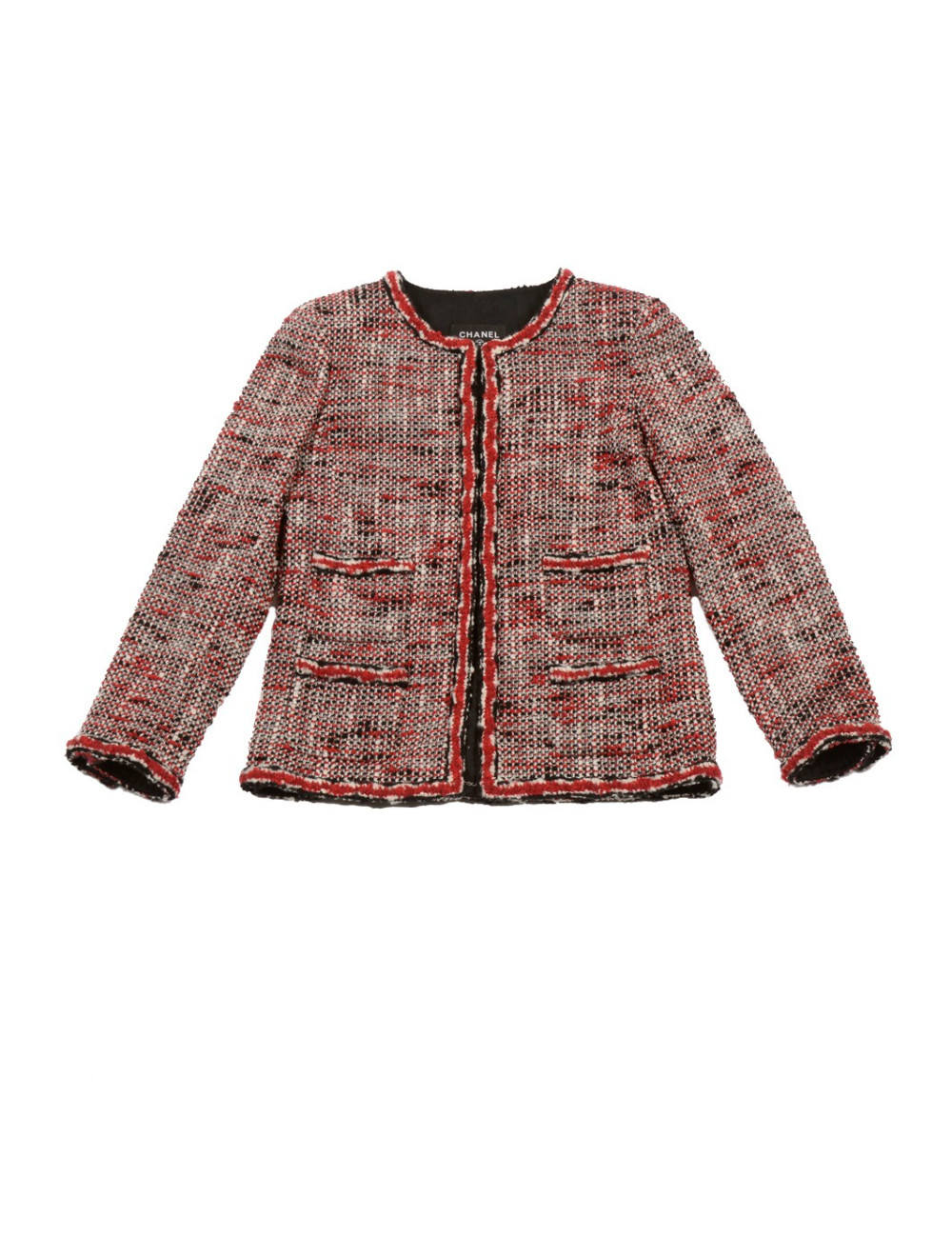 Veste tweed rouge CHANEL T38