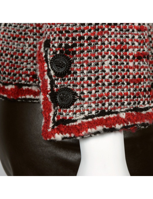 Veste tweed rouge CHANEL T38
