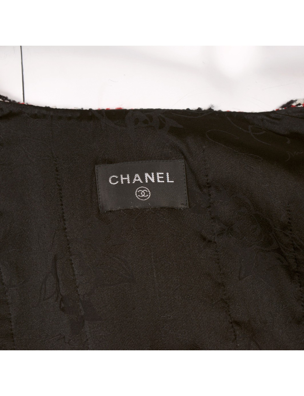 Veste tweed rouge CHANEL T38