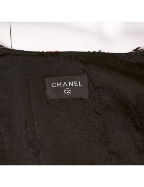 Veste tweed rouge CHANEL T38