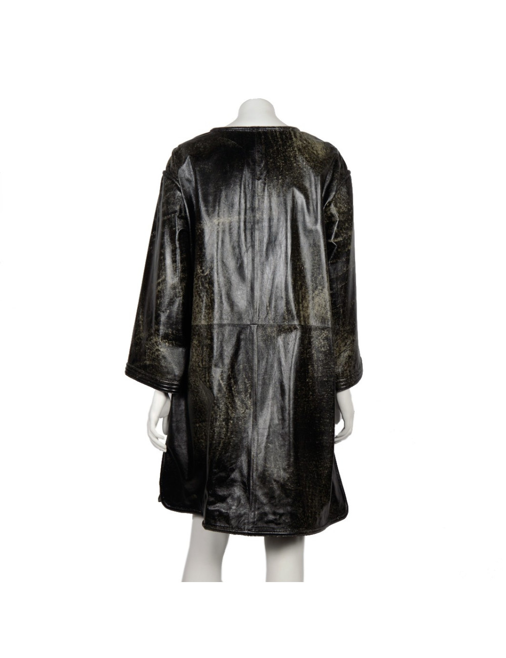 Manteau CHANEL T 44 cuir d'a