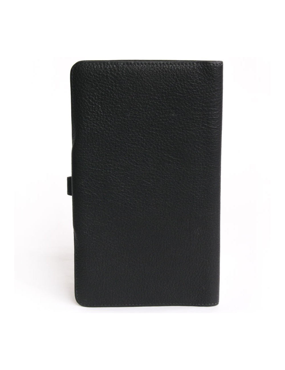 Porte ??? HERMES cuir grainé noir