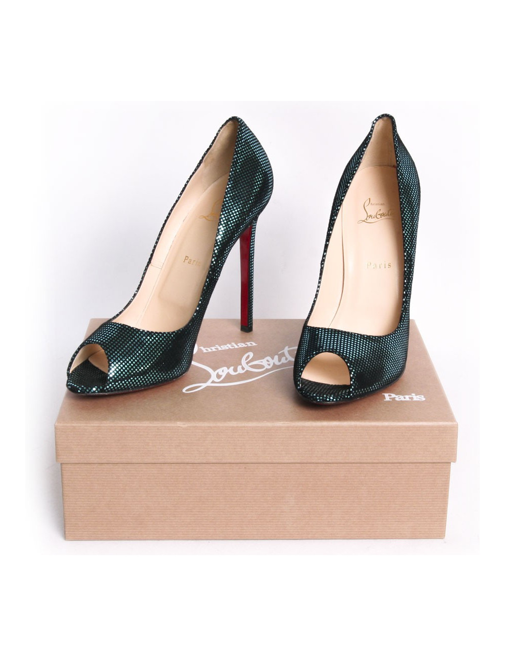 Escarpins CHRISTIAN LOUBOUTIN vert brillant