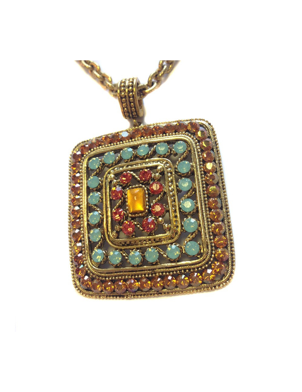 Collier POGGI avec pendentif multicolore 