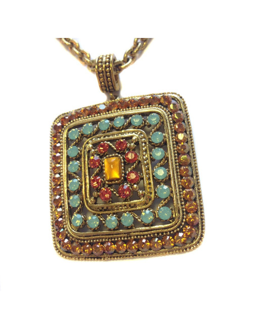 Collier POGGI avec pendentif multicolore 