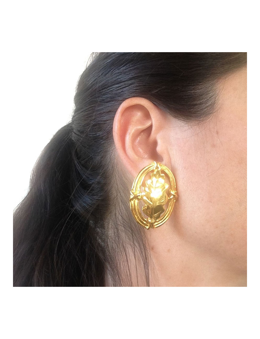 Clips d'oreille en métal doré autres marques