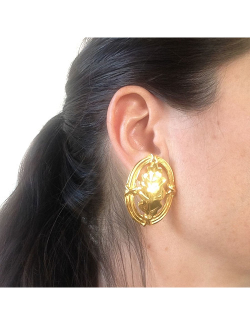 Clips d'oreille en métal doré autres marques