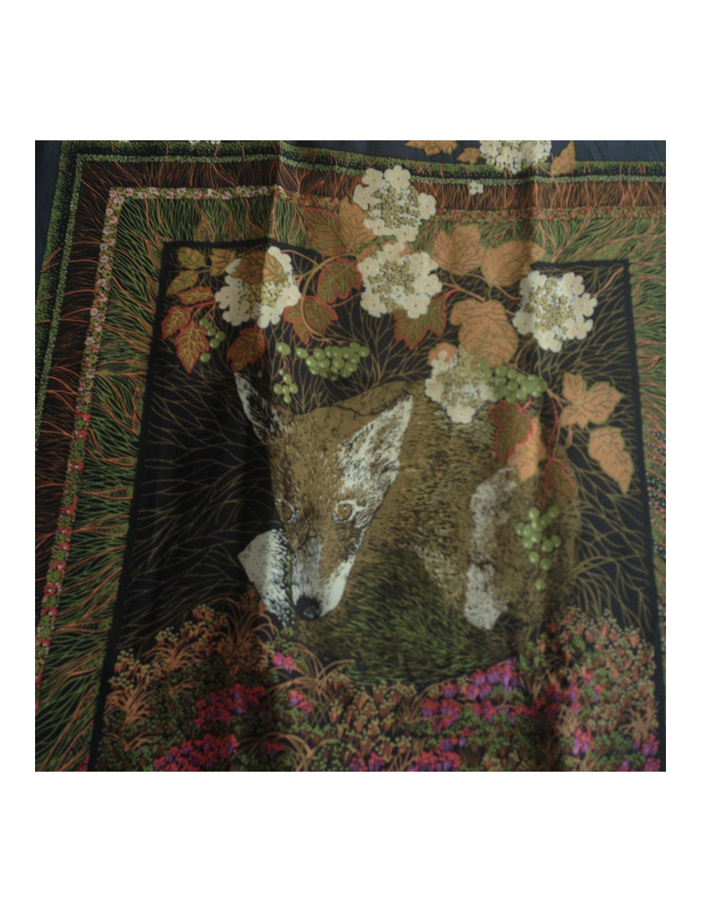 Carré de soie Christian DIOR renard  