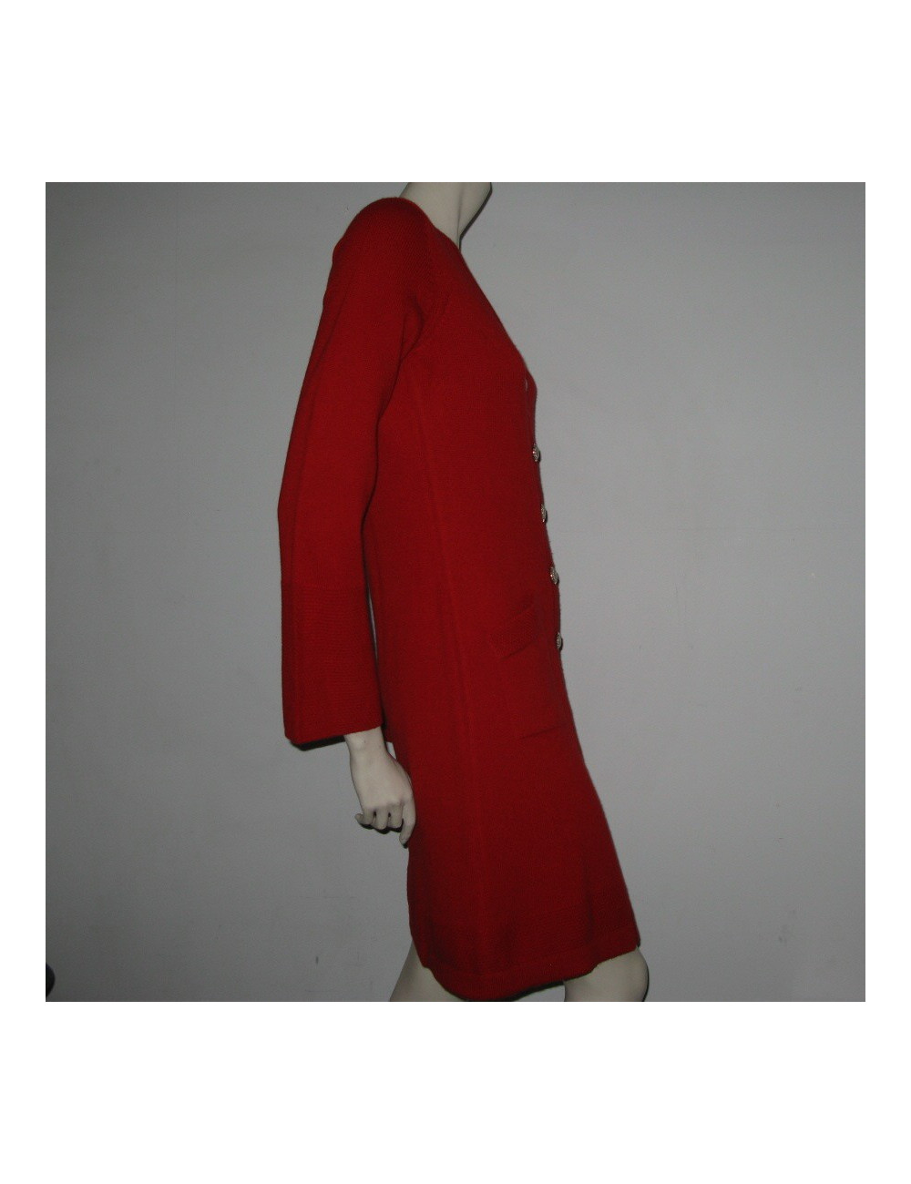 Long waistcoat CHANEL red cashmere