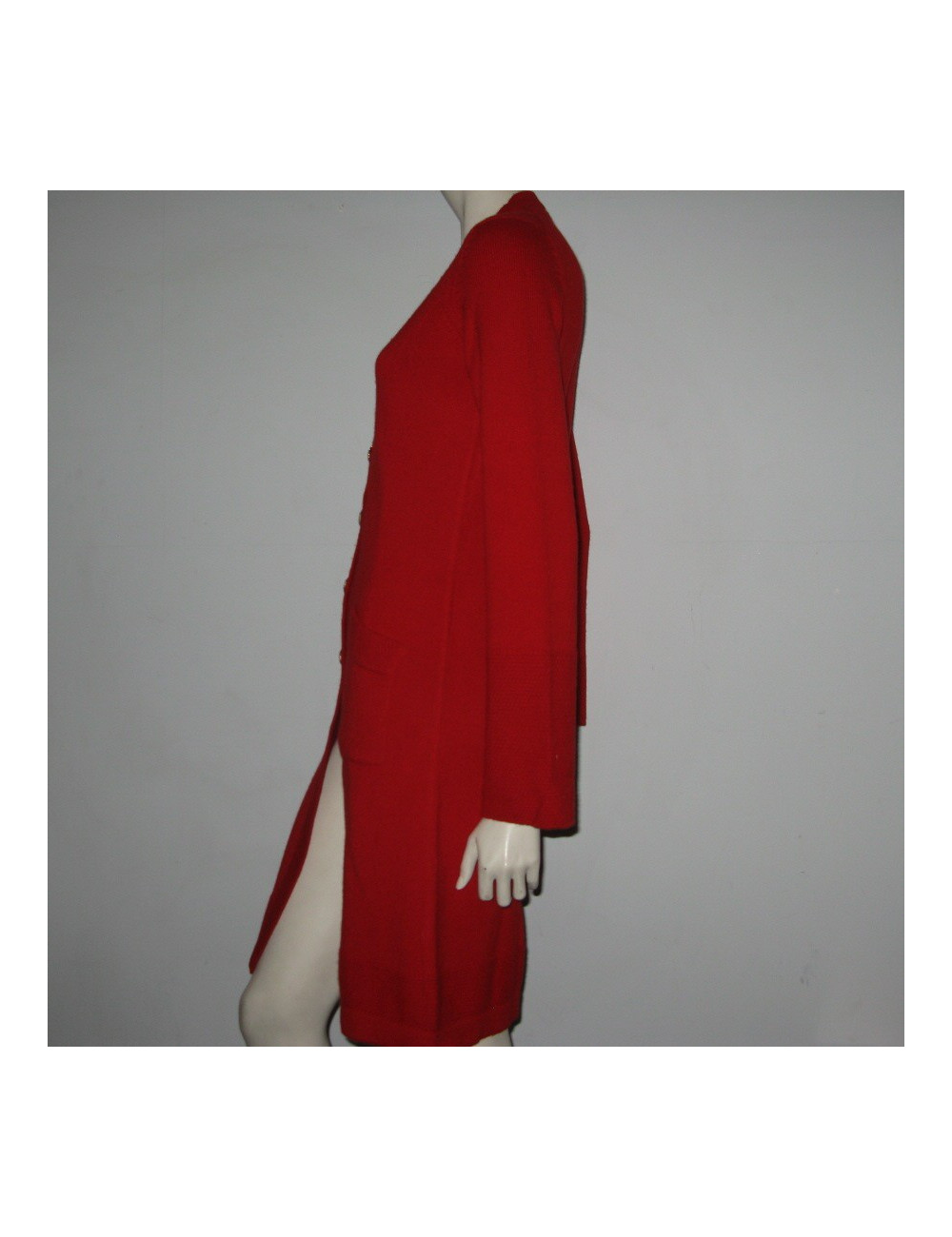 Long waistcoat CHANEL red cashmere