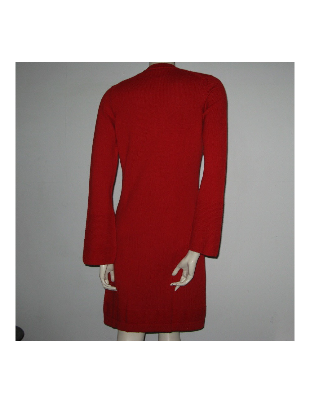 Long waistcoat CHANEL red cashmere