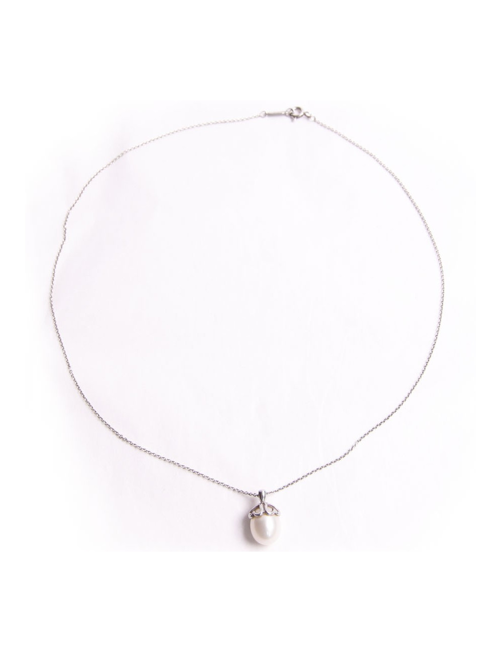 Collier TIFFANY & Co chaîne argent et perle d'eau douce