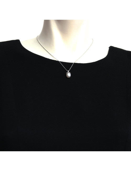 Collier TIFFANY & Co chaîne argent et perle d'eau douce