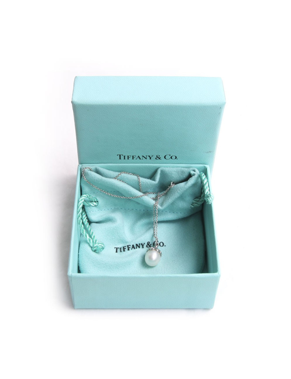 Collier TIFFANY & Co chaîne argent et perle d'eau douce