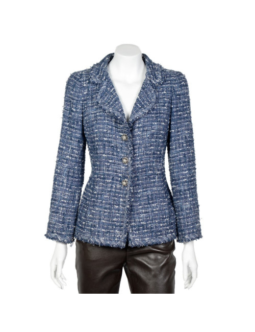 Veste en cuir BARBARA BUI bleu