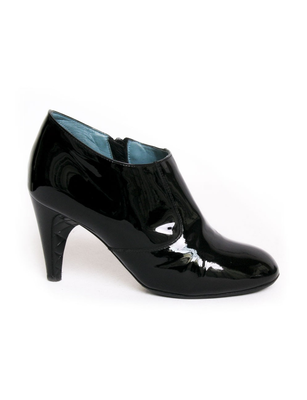 Mi-Boots CHANEL t 36.5 cuir verni noir