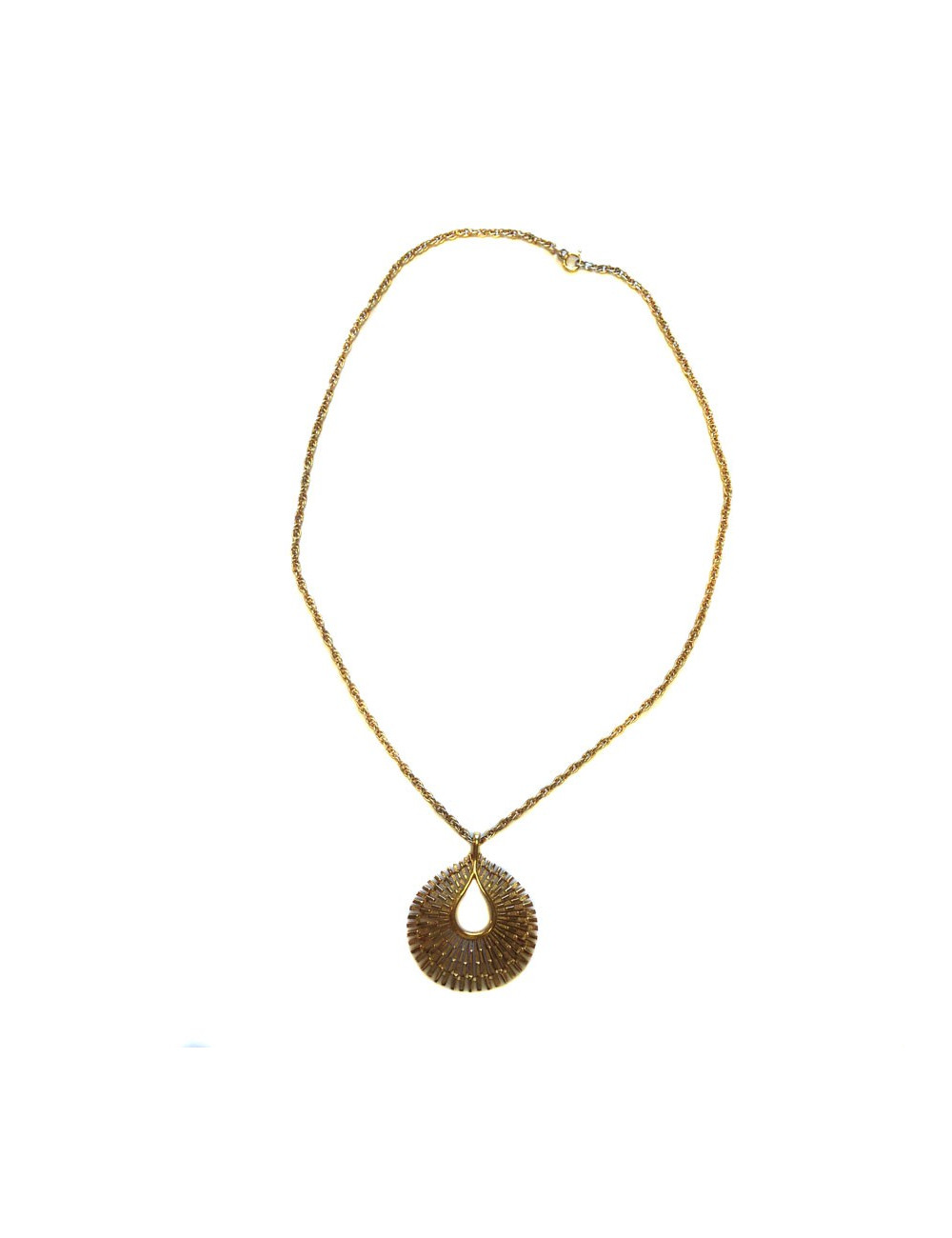 Chaine et pendentif TRIFARI doré