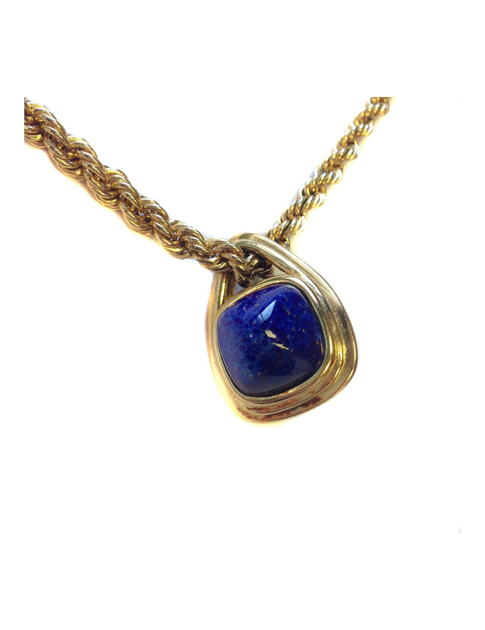 Collier pendentif Lapiz lazuli SANS MARQUE
