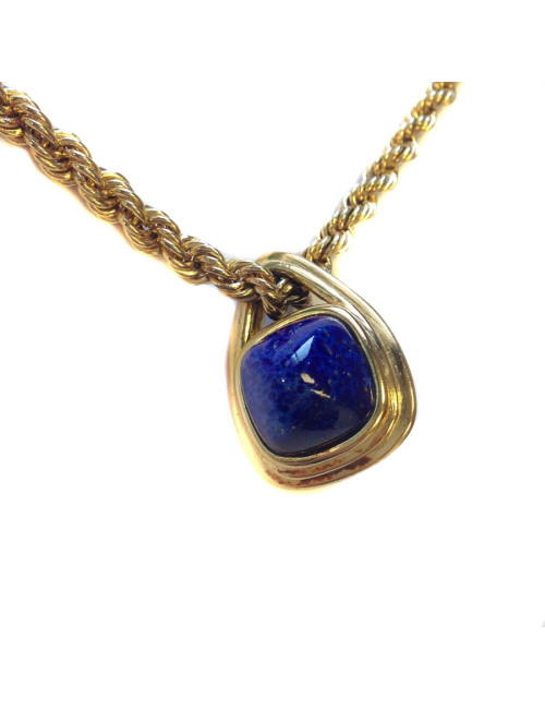 Collier pendentif Lapiz lazuli SANS MARQUE