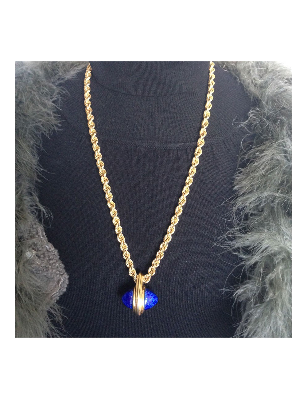 Collier pendentif Lapis lazuli SANS MARQUE