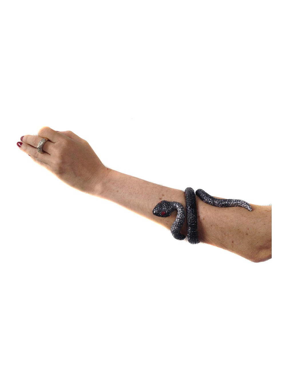 Manchette "Serpent" ruthénium  strass autres marques
