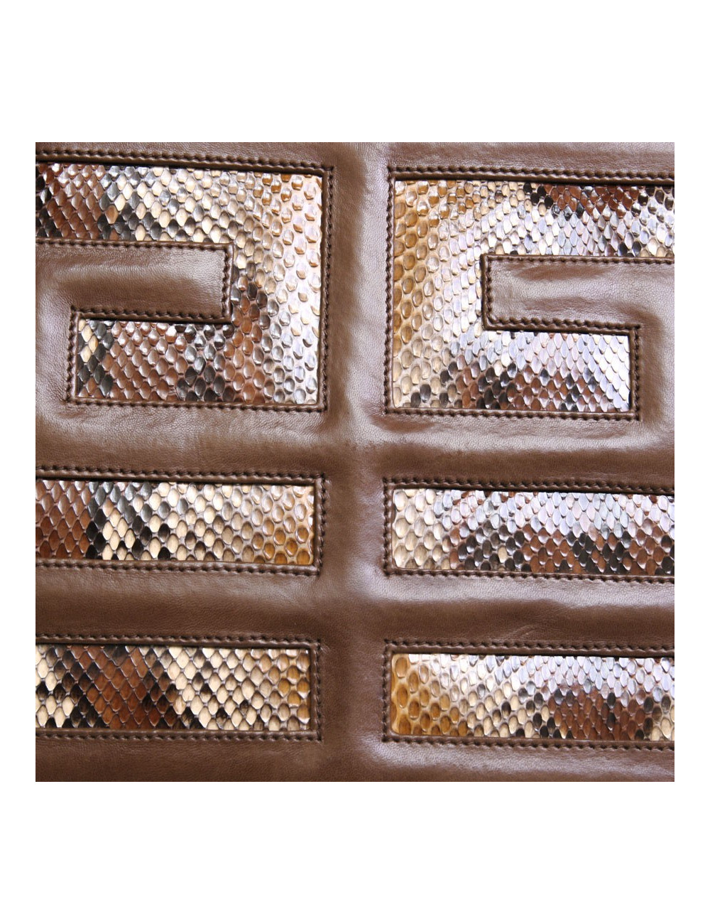 Sac GIVENCHY en cuir d'agneau marron et python
