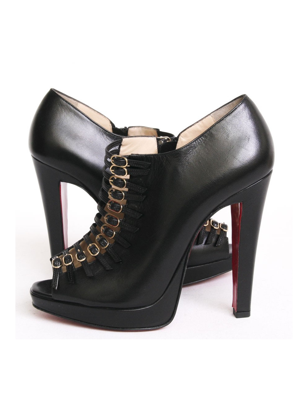 Sandales hautes CHRISTIAN LOUBOUTIN T39.5 noires