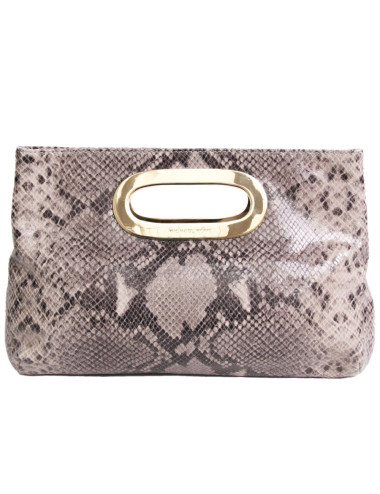 Pochette MICHAEL KORS en python gris