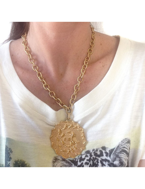 Collier BALENCIAGA chaîne dorée