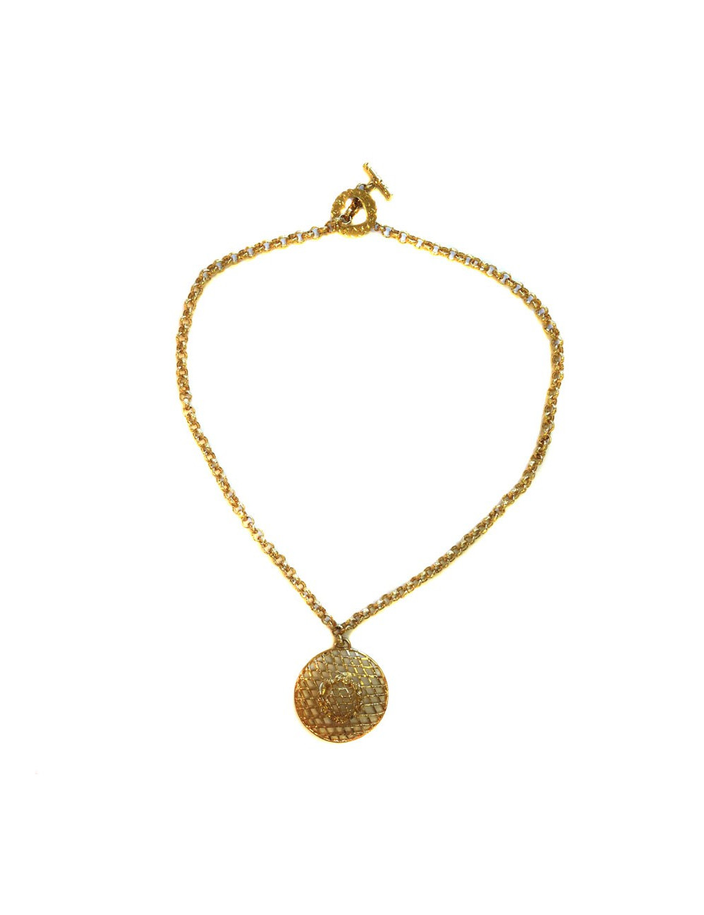 Collier en métal doré autres marques