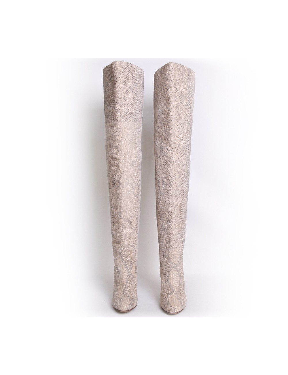 Cuissardes CHLOÉ T 41 en python crème