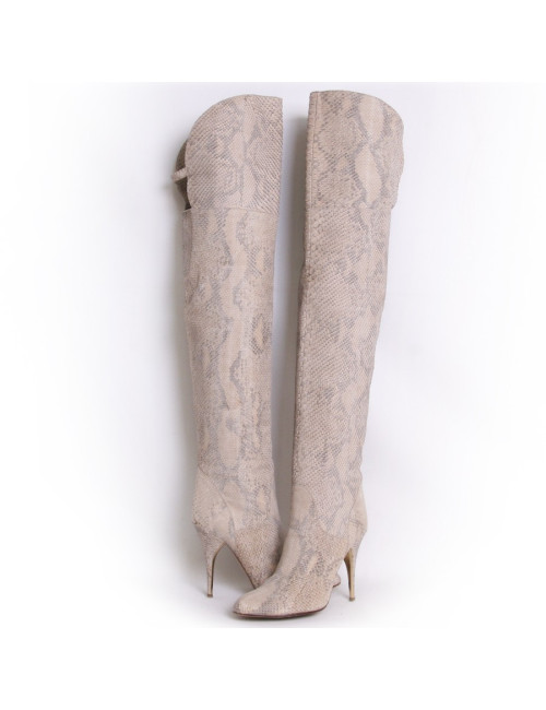 Cuissardes CHLOÉ T 41 en python crème