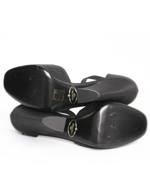 Escarpins PRADA  t 38.5 en satin noir