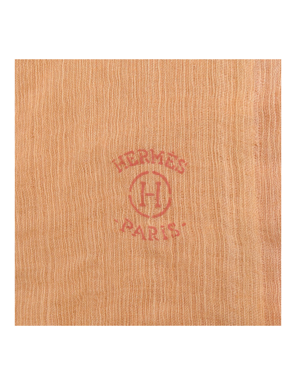 Châle HERMES en cachemire et soie jaune dégradé orange