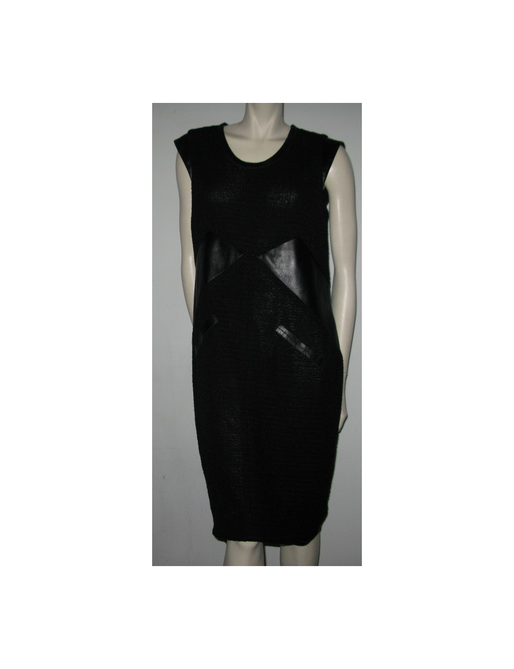 Tweed and leather CHANEL dress