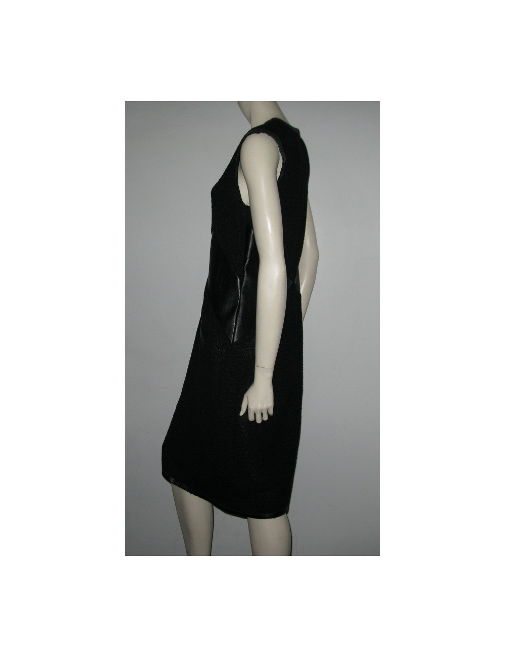 Tweed and leather CHANEL dress