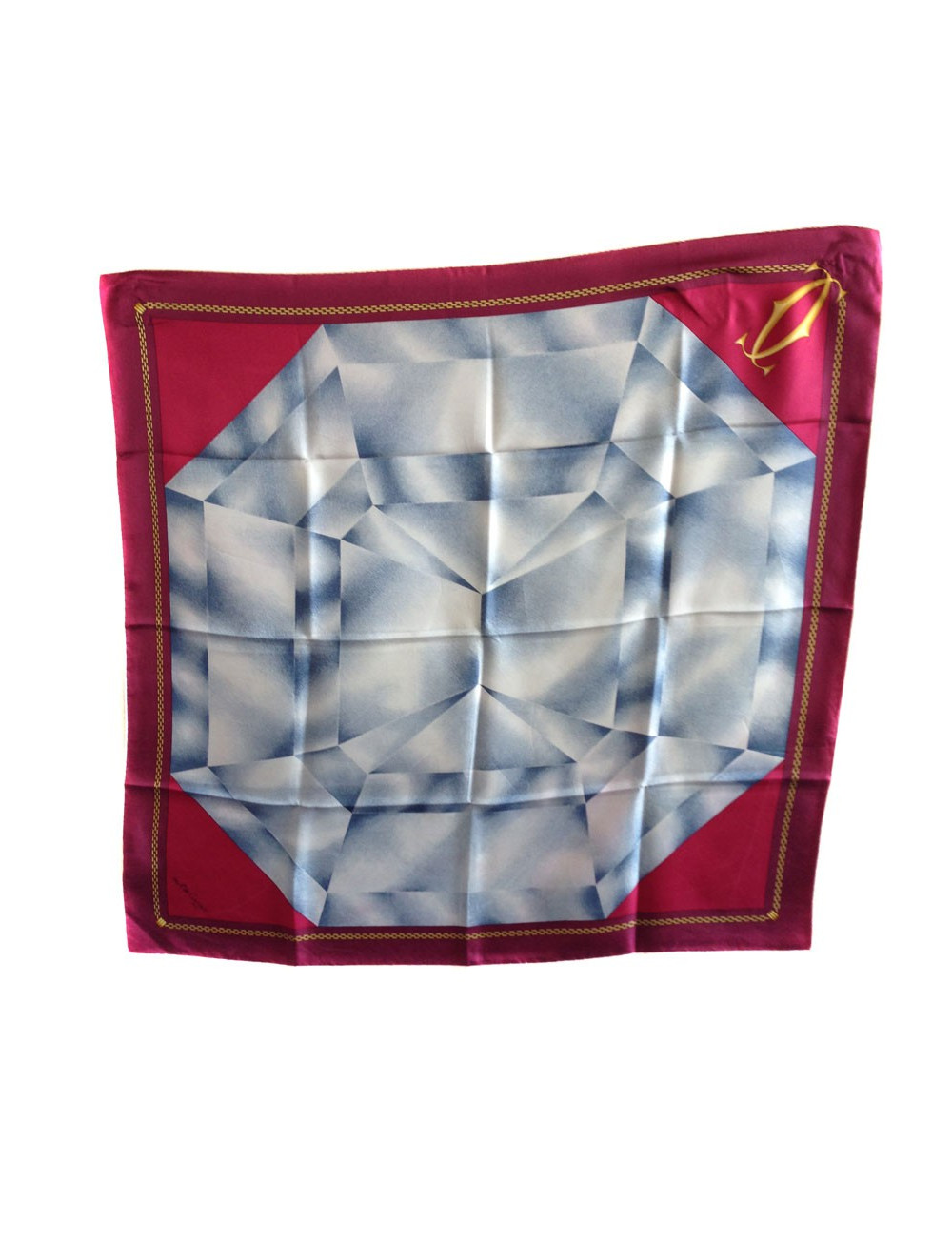 Carré de soie MUST de CARTIER bordeaux