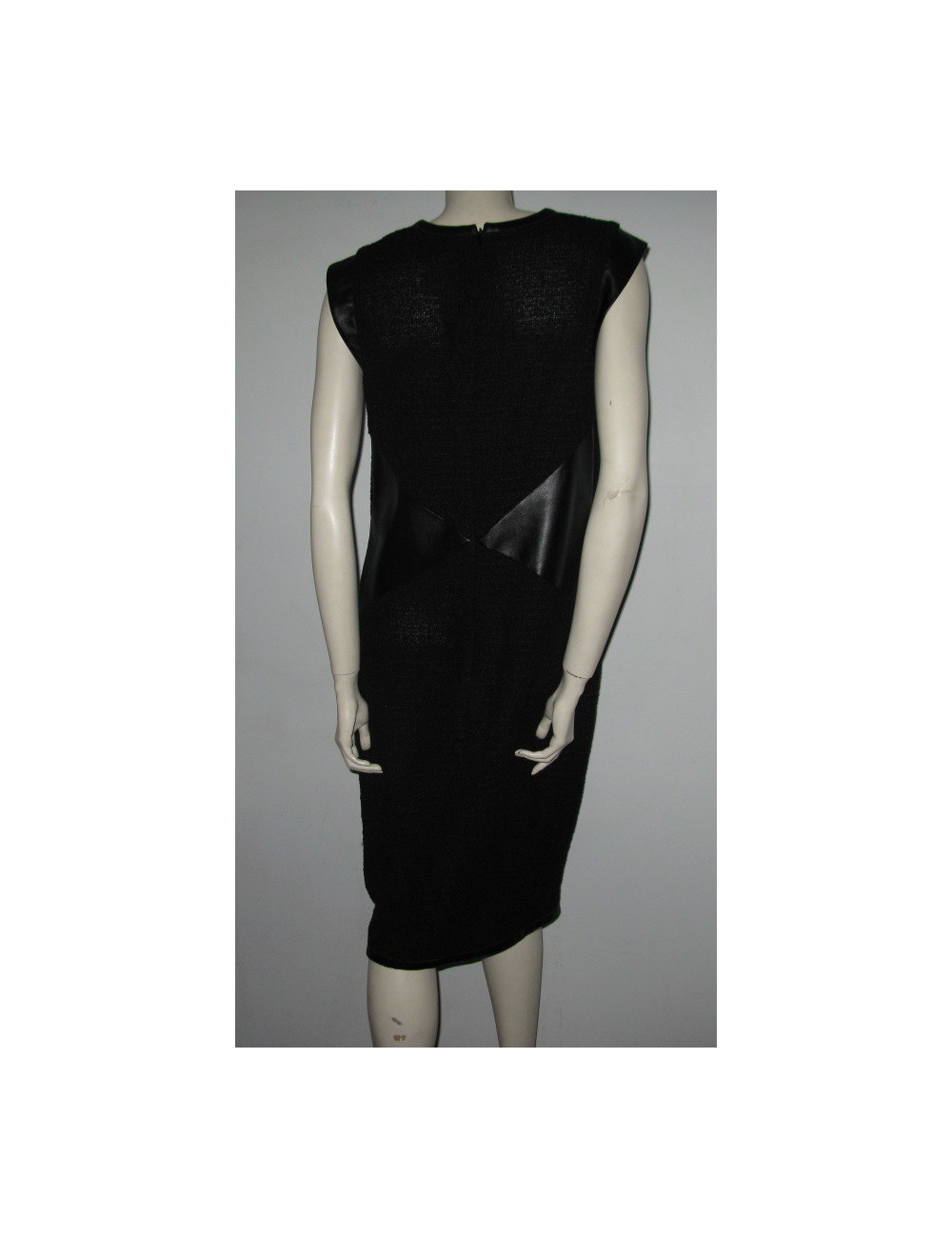 Tweed and leather CHANEL dress