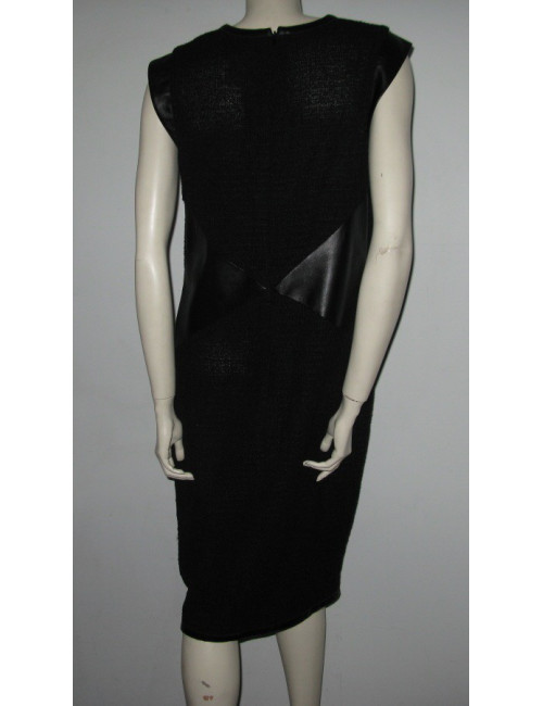 Tweed and leather CHANEL dress