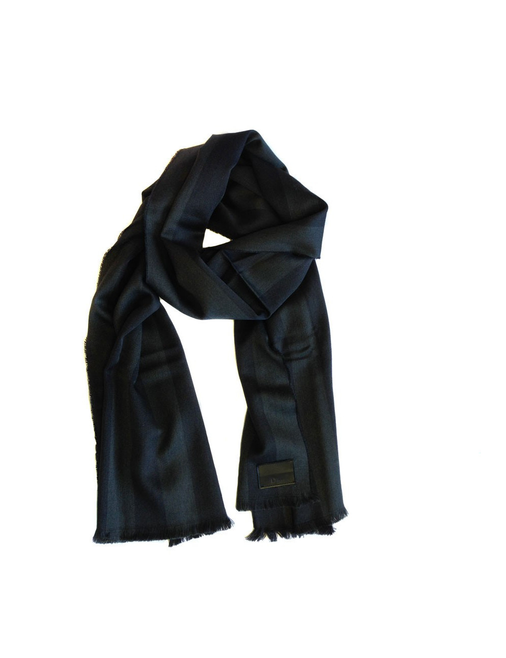 Echarpe DIOR grise en laine et soie