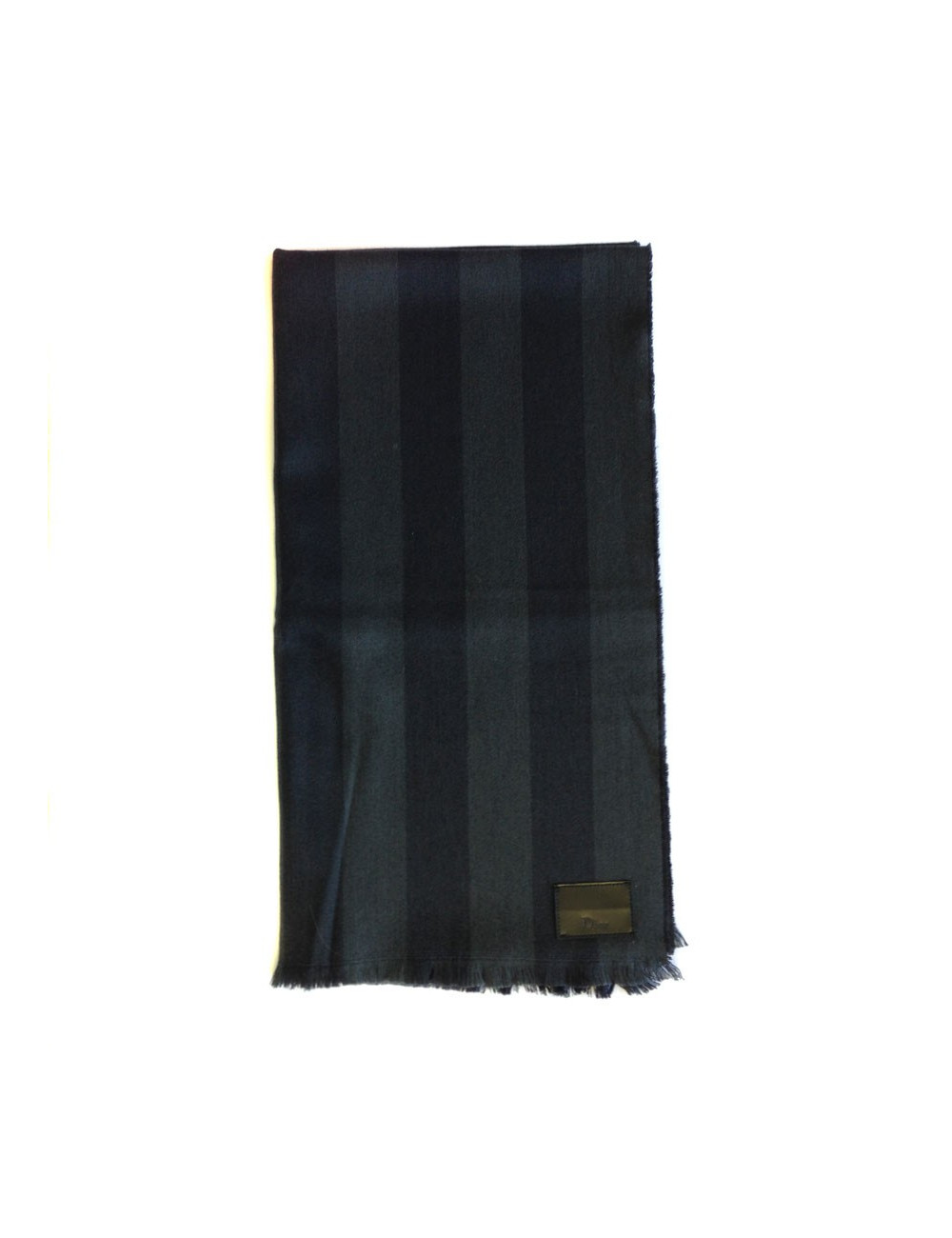 Echarpe DIOR grise en laine et soie