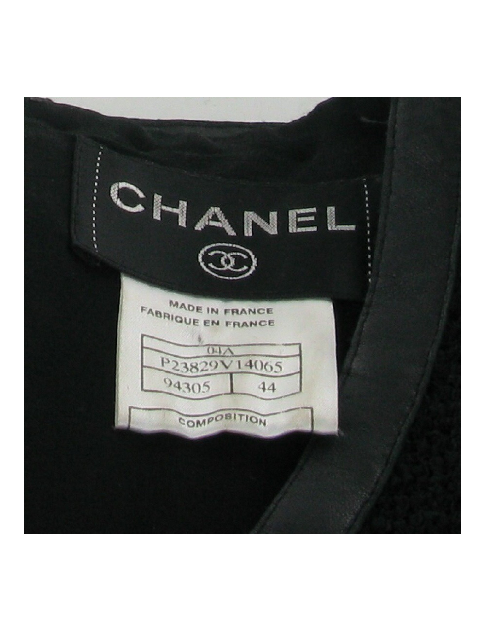 Tweed and leather CHANEL dress