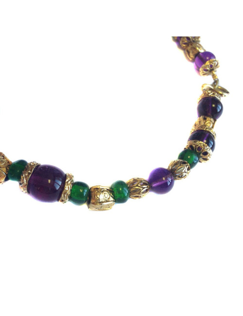 Collier haute couture CHRISTIAN LACROIX fleurs multicolore 