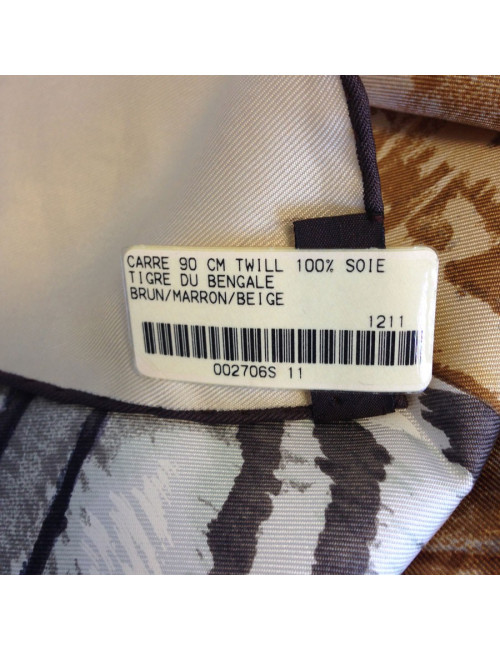 Carré "tigre du Bengale" HERMES 90 x 90