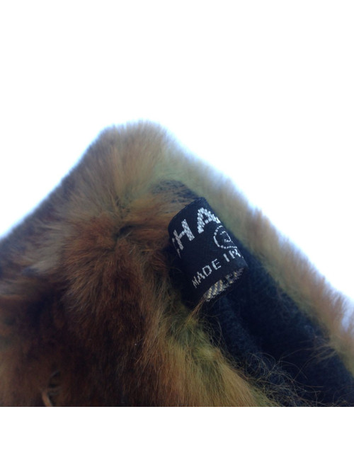 Gants CHANEL cuir d'agneau marron et orilag