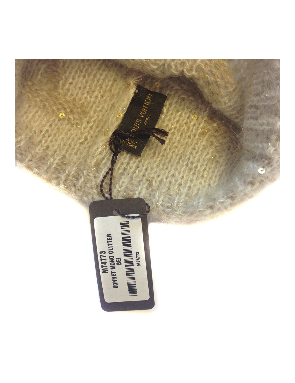  Bonnet Mono glitter LOUIS VUITTON beige