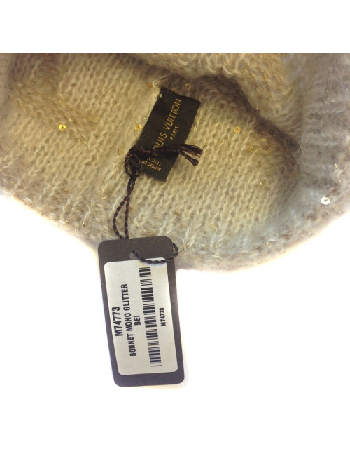  Bonnet Mono glitter LOUIS VUITTON beige