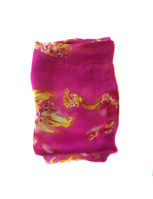 Foulard soie Christian Dior fushia