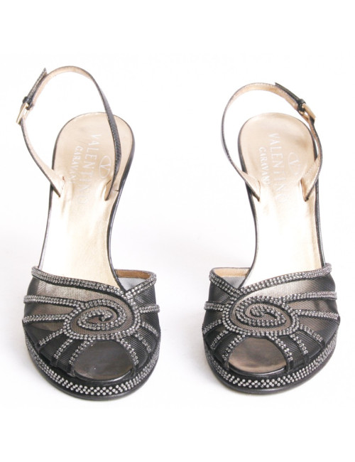 Escarpins VALENTINO T 37 noirs et strass