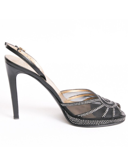 Escarpins VALENTINO T 37 noirs et strass
